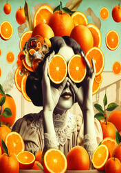 A bold composition exploring perception, flavor, and identity. Price: 200,- DKK (50x70 cm poster, including exhibiting frame)