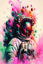 A vibrant tribute to curiosity and the unknown. Price: 200,- DKK (50x70 cm poster, including exhibiting frame)